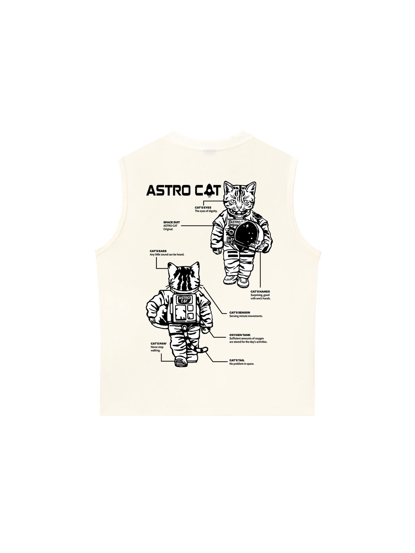 Áo Ba Lỗ Relaxed Fit Meow-ssion To Mars
