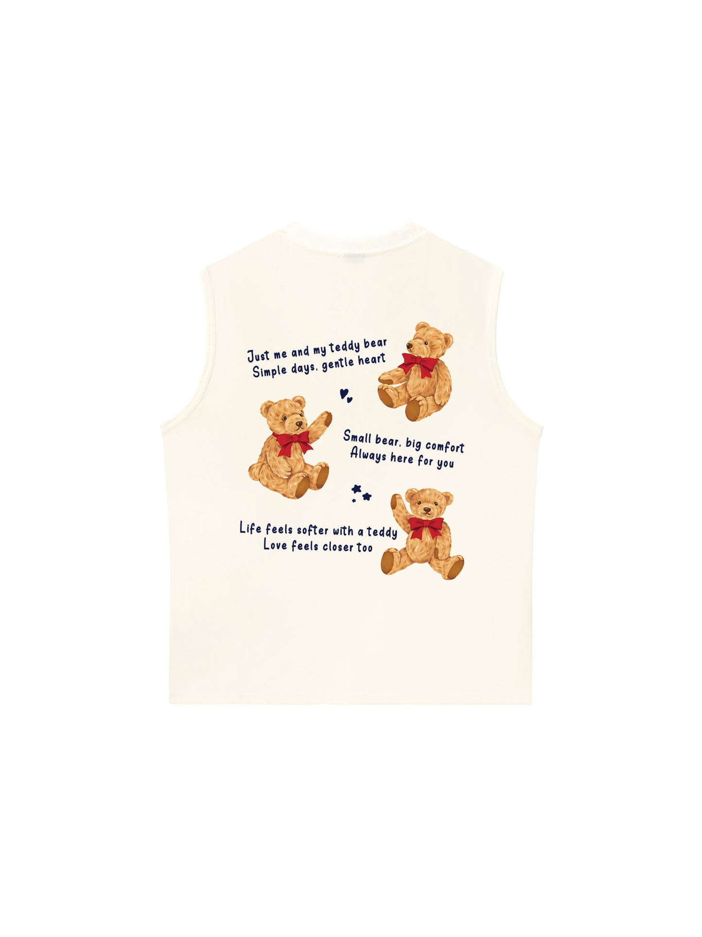 Áo Ba Lỗ Relaxed Fit Teddy Land Teddy Red Bow