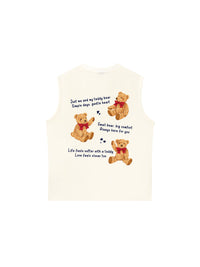 Áo Ba Lỗ Relaxed Fit Teddy Land Teddy Red Bow