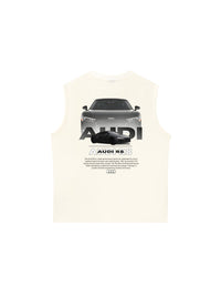 Áo Ba Lỗ Relaxed Fit CAR AUDI Black & White