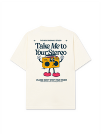 Áo Thun Relaxed Fit Take Me To Your Stereo