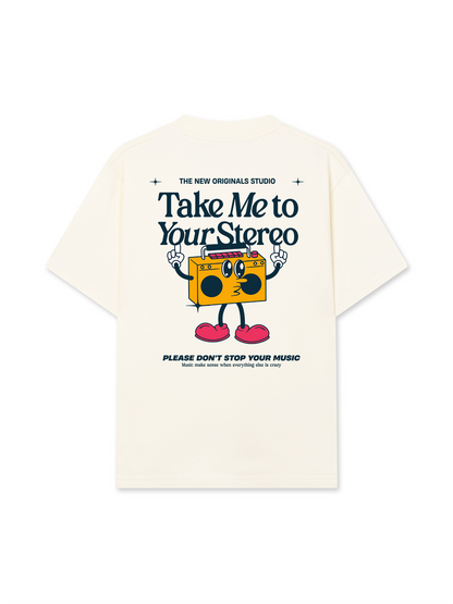 Áo Thun Relaxed Fit Take Me To Your Stereo