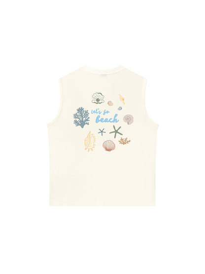 Áo Ba Lỗ Relaxed Fit Let_s Go Beach