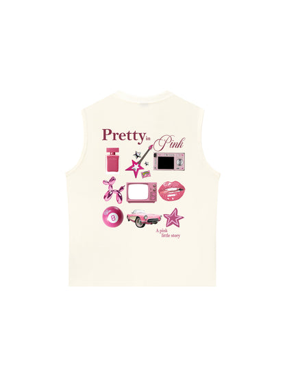 Áo Ba Lỗ Relaxed Fit Pretty In Pink - A Pink Little Story