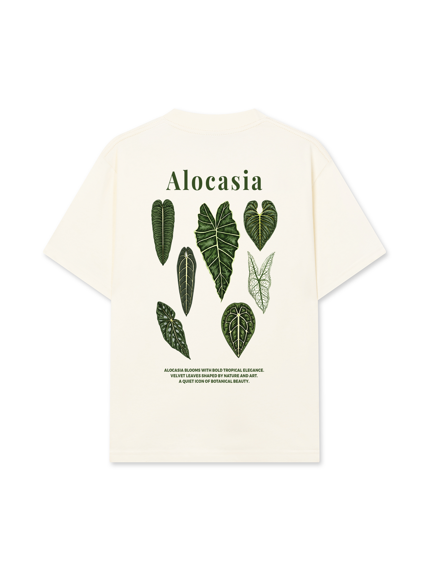 Áo Thun Relaxed Fit Tropical Alocasia Quote