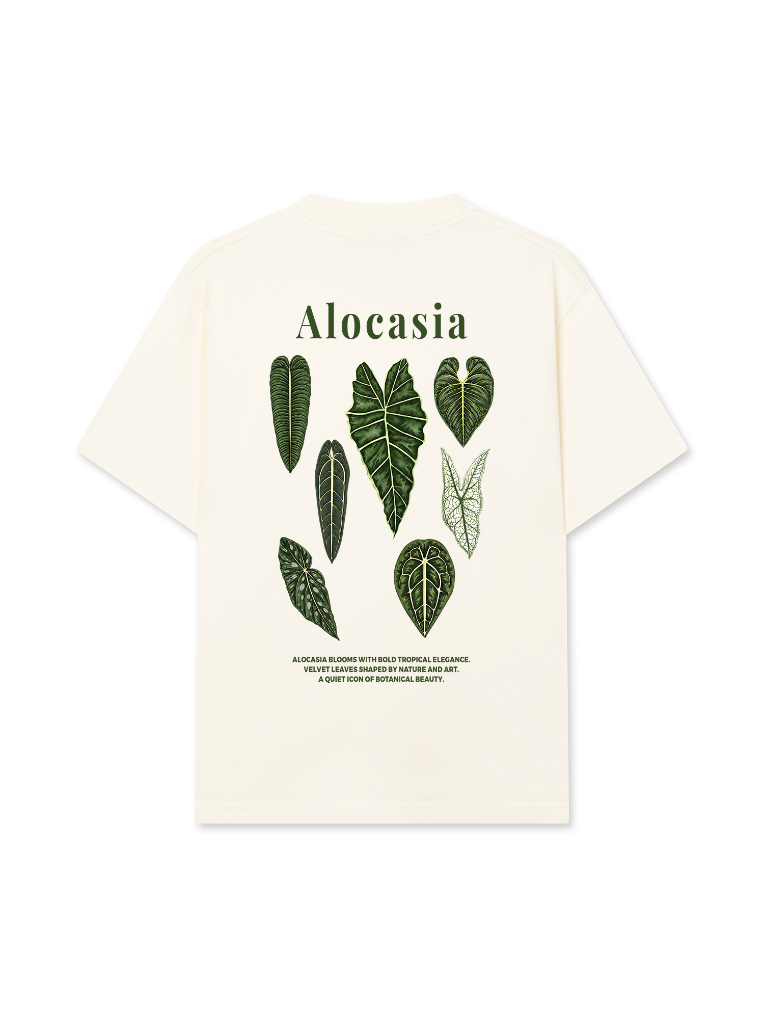 Áo Thun Relaxed Fit Tropical Alocasia Quote