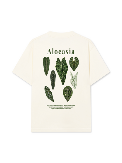 Áo Thun Relaxed Fit Tropical Alocasia Quote