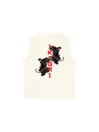 Áo Ba Lỗ Relaxed Fit Japan Spirit Ikigai Tiger