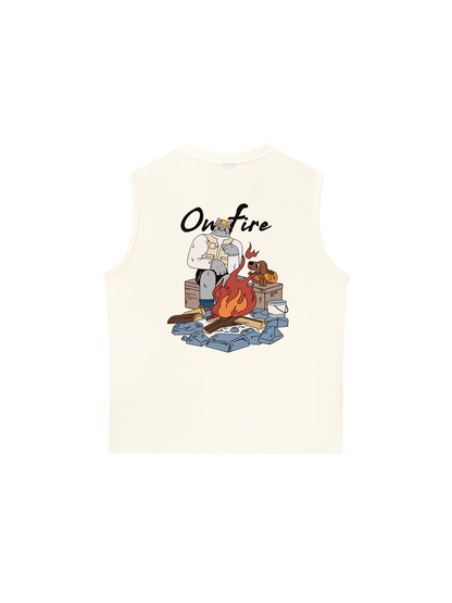 Áo Ba Lỗ Relaxed Fit On Fire