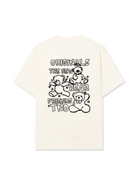 Áo Thun Relaxed Fit Bear Friends Doodle Artwork