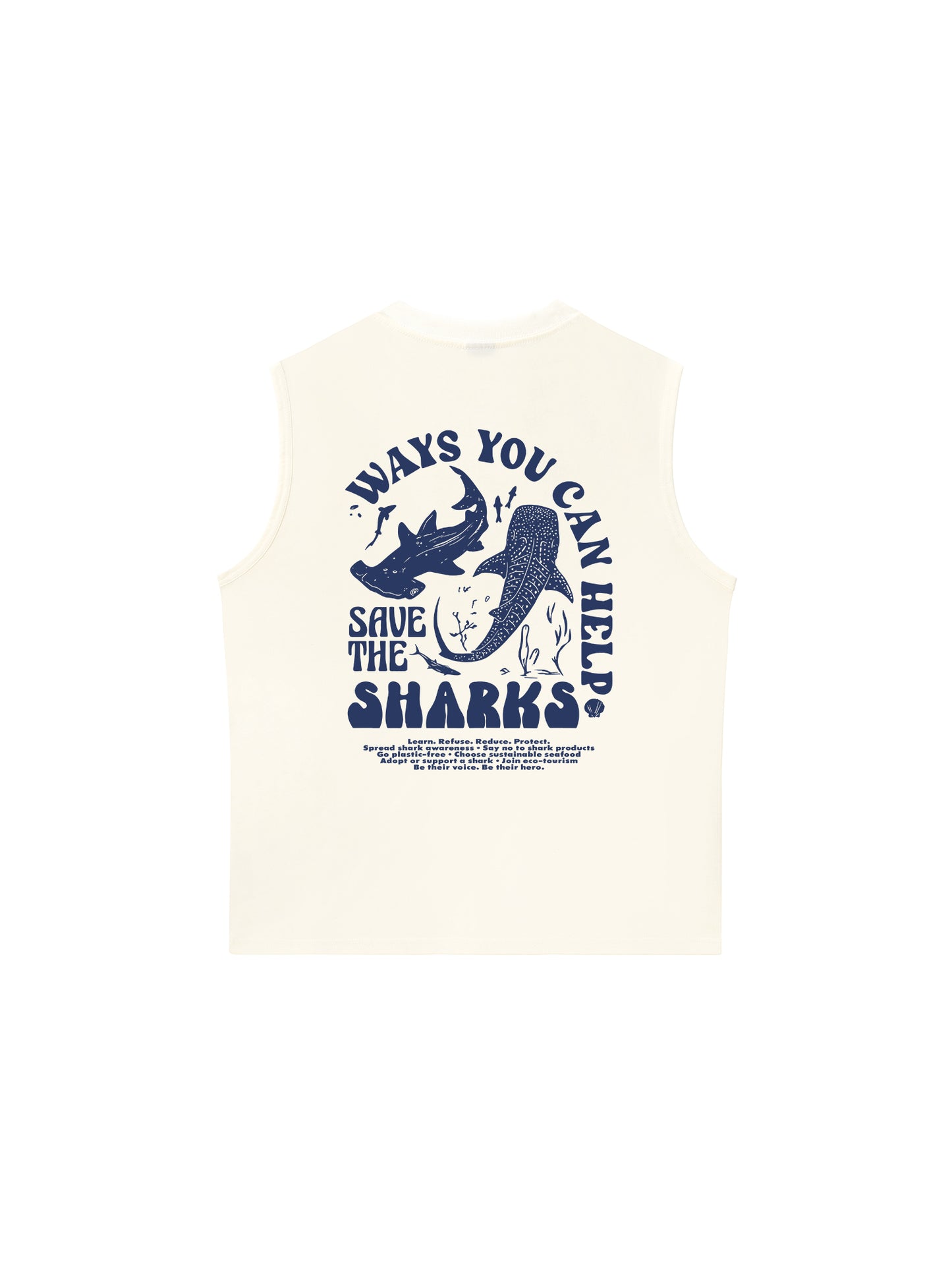Áo Ba Lỗ Relaxed Fit Ocean Save The Shark