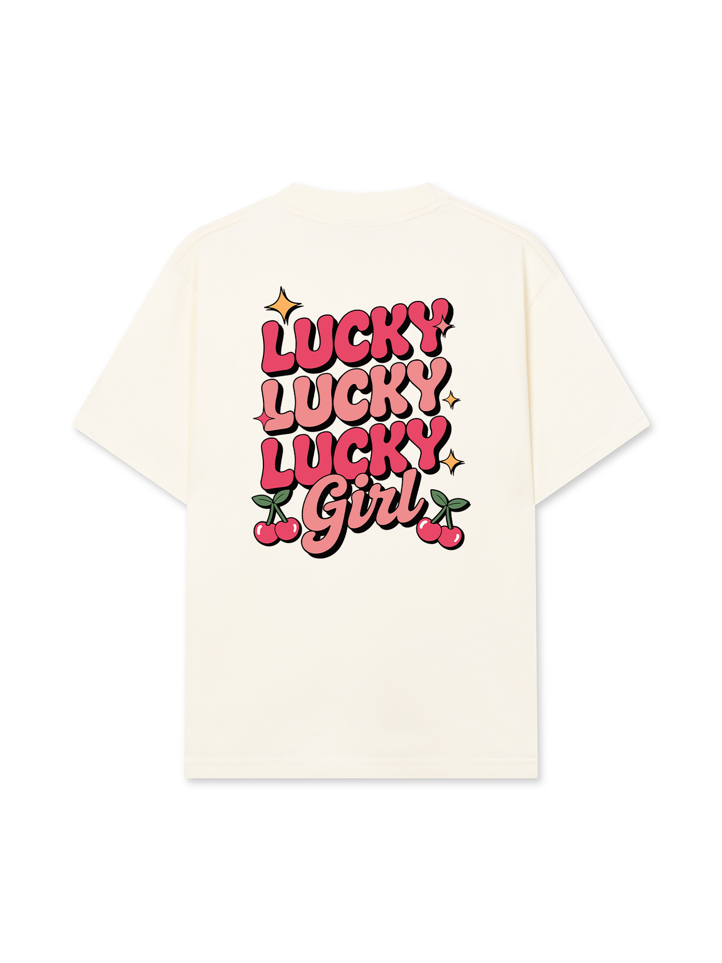 Áo Thun Relaxed Fit Cherry Lucky Girl