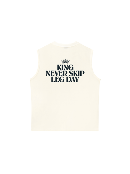 Áo Ba Lỗ Relaxed Fit King Never Skip Leg Day