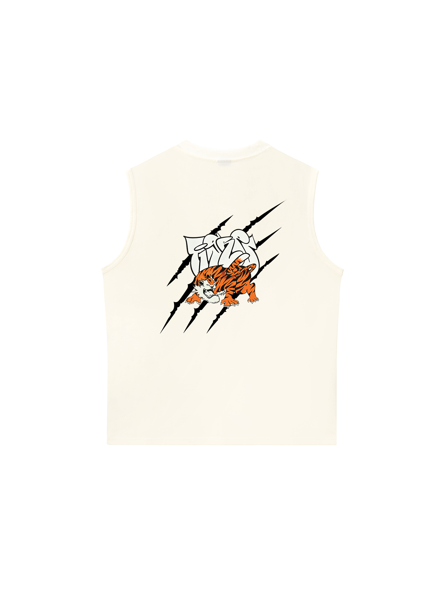 Áo Ba Lỗ Relaxed Fit Japan Spirit Tiger Scratch