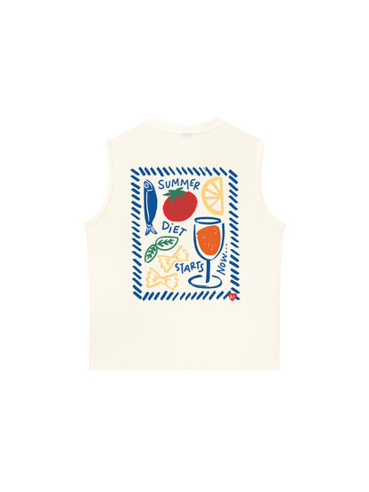 Áo Ba Lỗ Relaxed Fit Ocean Summer Start Now