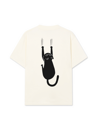 Áo Thun Relaxed Fit Animal Mood There's A Cat On Your Back