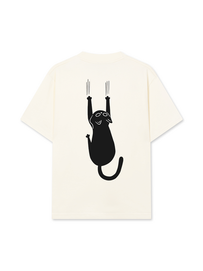 Áo Thun Relaxed Fit Animal Mood There's A Cat On Your Back