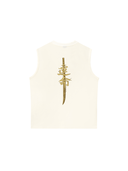 Áo Ba Lỗ Relaxed Fit Japan Spirit Yellow Katana
