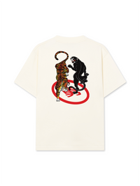 Áo Thun Relaxed Fit Japan Spirit Tiger And Black Panther