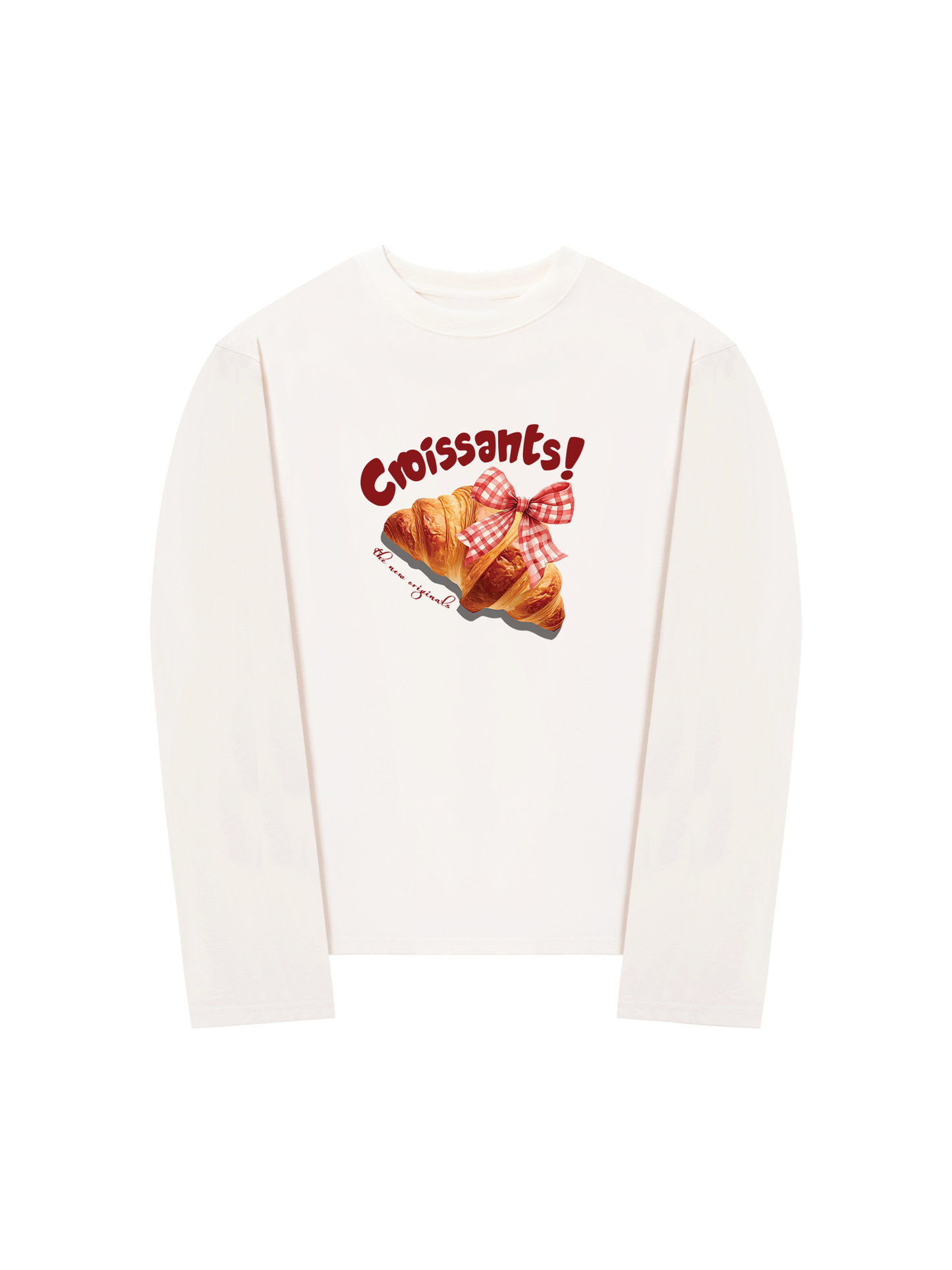 Áo Thun Dài Tay Sweet Pastry Red Bơ Croissant