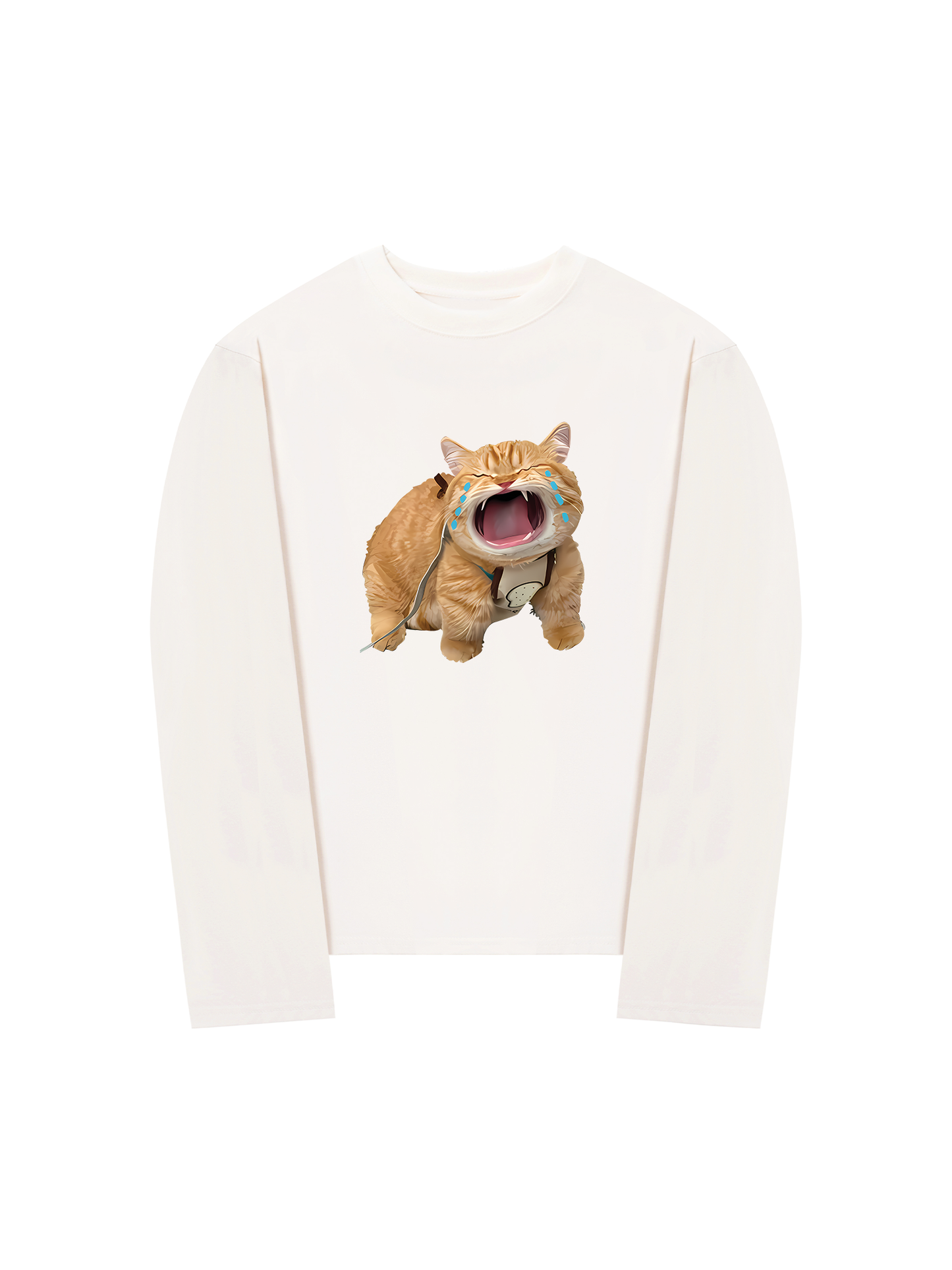 Áo Thun Dài Tay Animal Mood Funny Meow