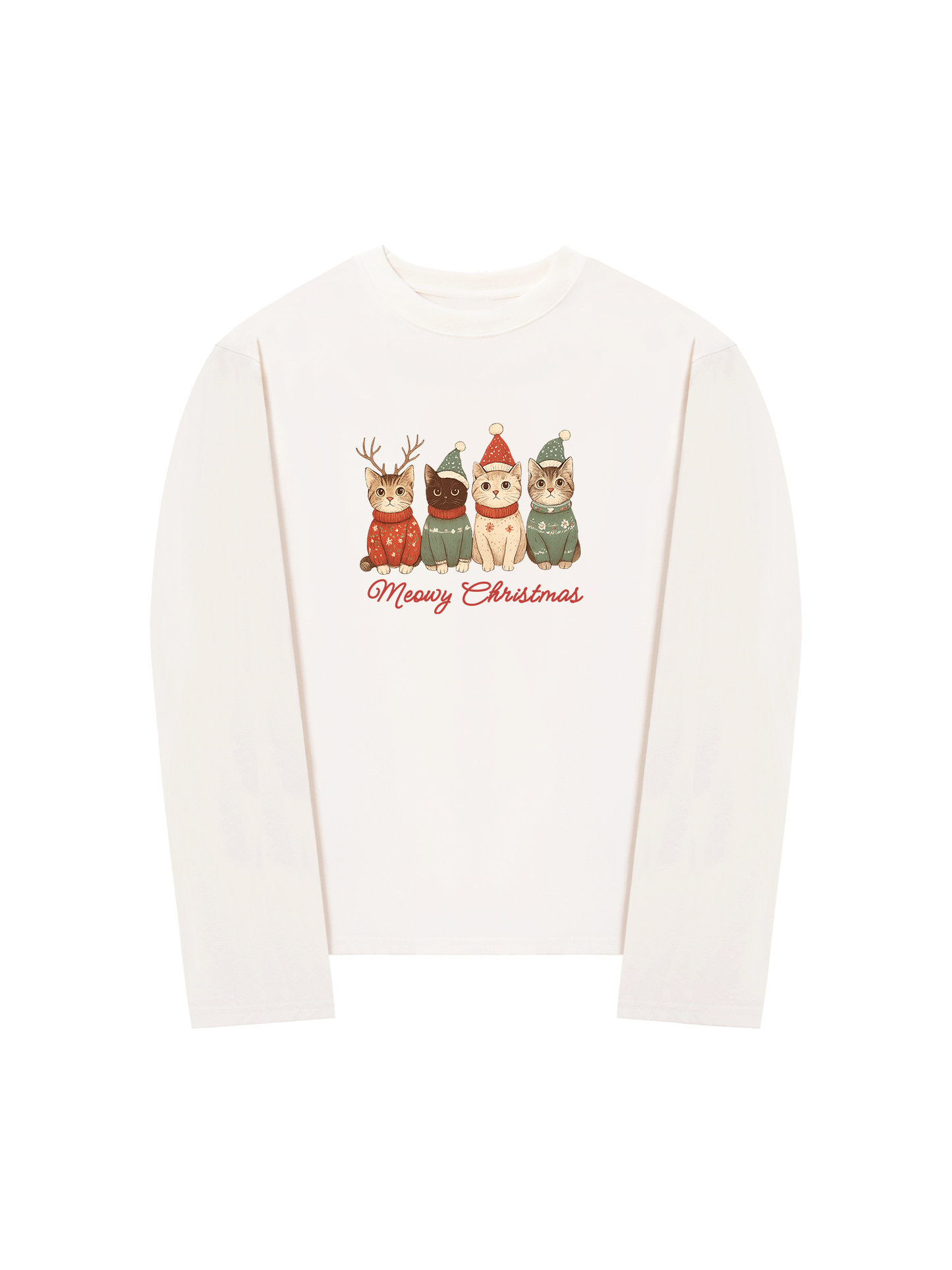 Áo Thun Dài Tay Meowy Christmas