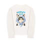Áo Thun Dài Tay Blue Plaid Meowy Cat