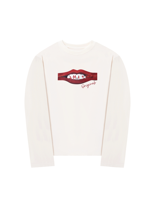 Áo Thun Dài Tay Teeth Zip Classic