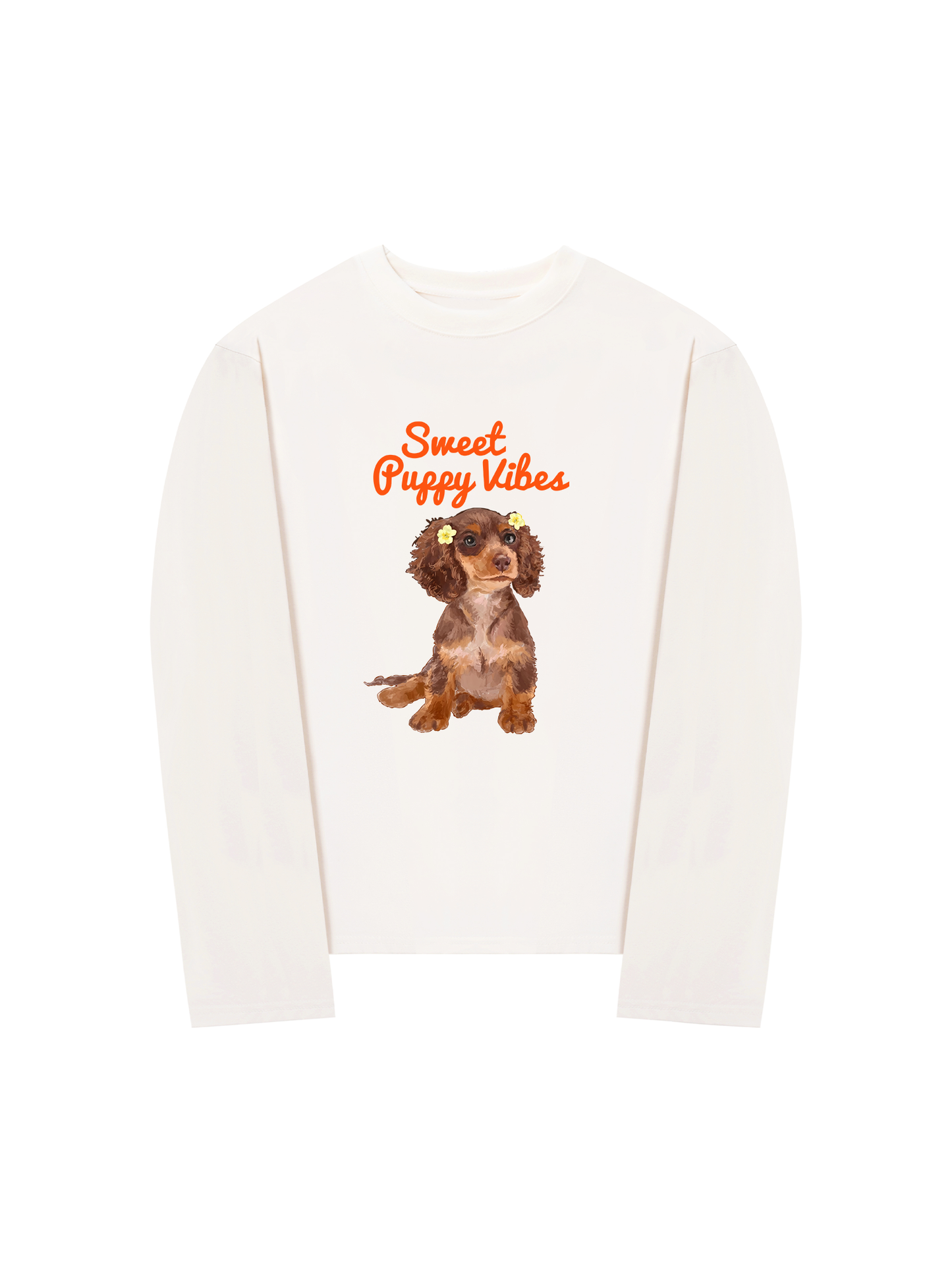Áo Thun Dài Tay Sweet Puppy Vibe
