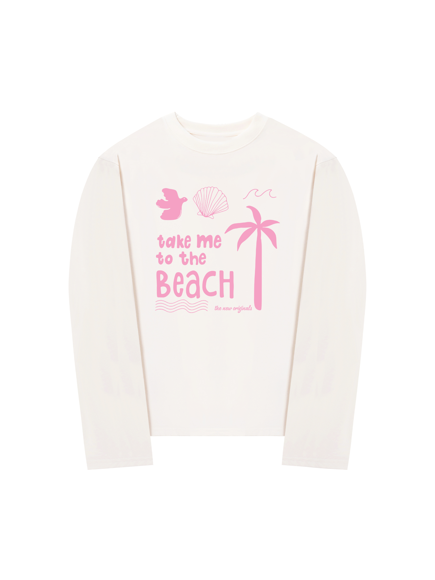 Áo Thun Dài Tay Take Me To The Beach Pink