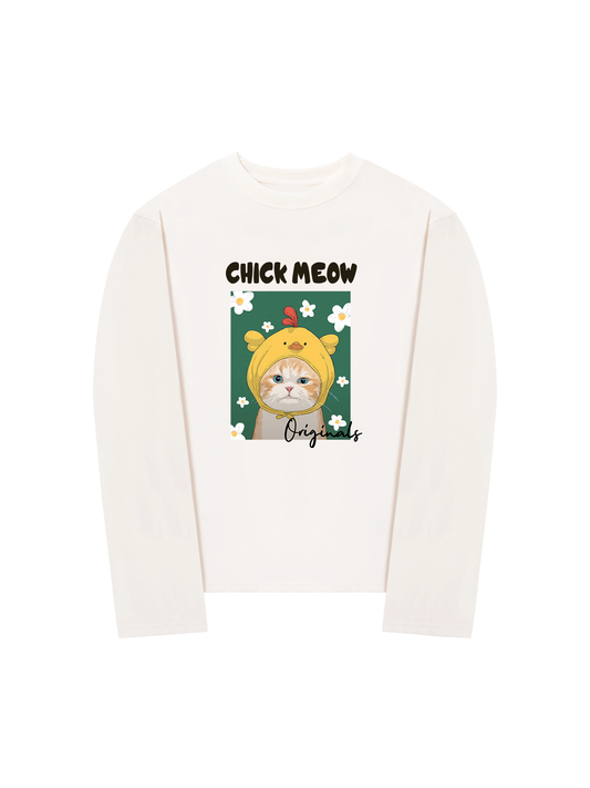 Áo Thun Dài Tay Chick Meow