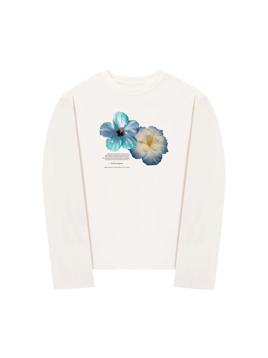 Áo Thun Dài Tay Summer Vibes Souble Blue Flower