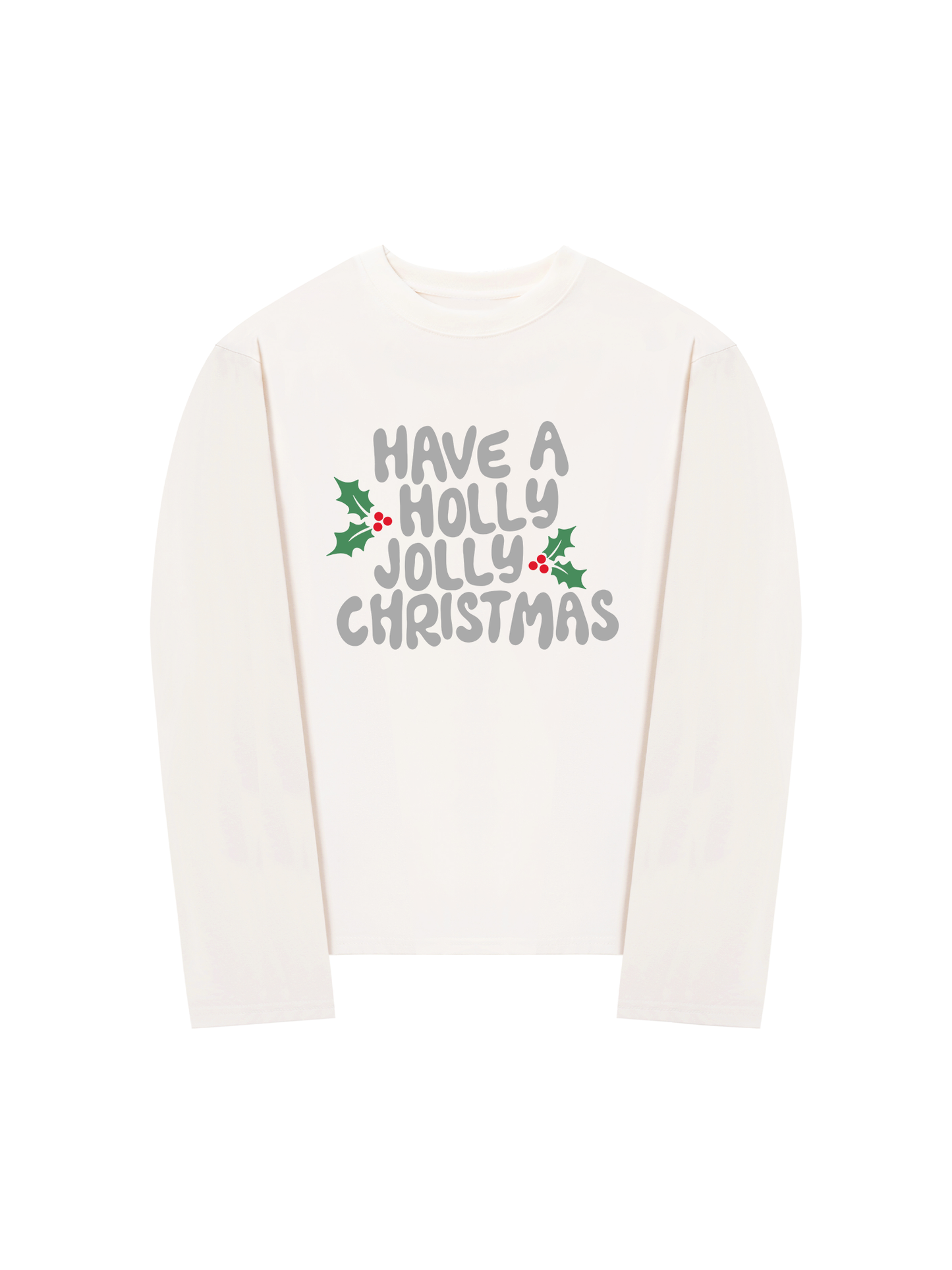 Áo Thun Dài Tay Holly Jolly Christmas
