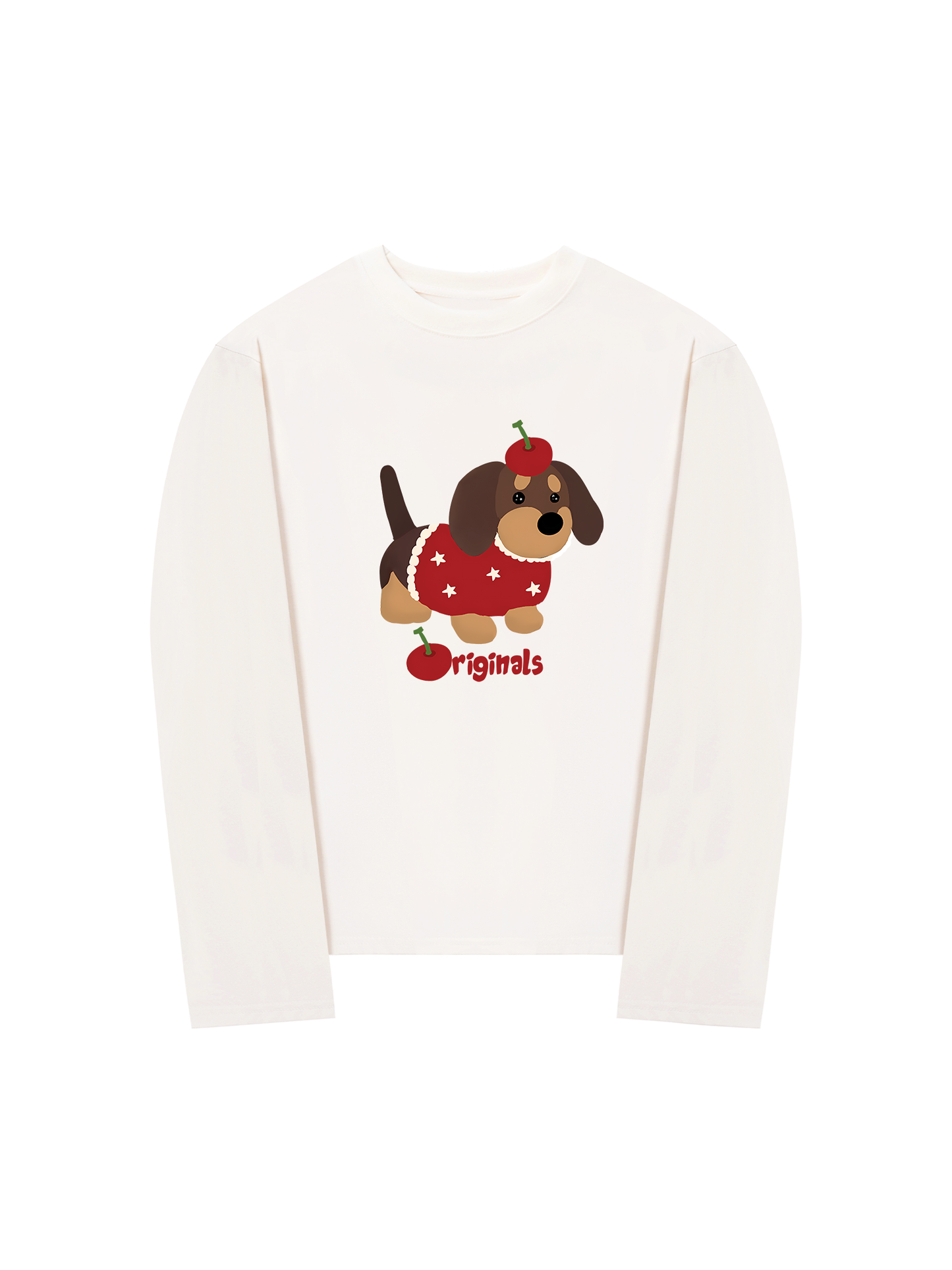 Áo Thun Dài Tay Animal Cute Puppy With Cherry