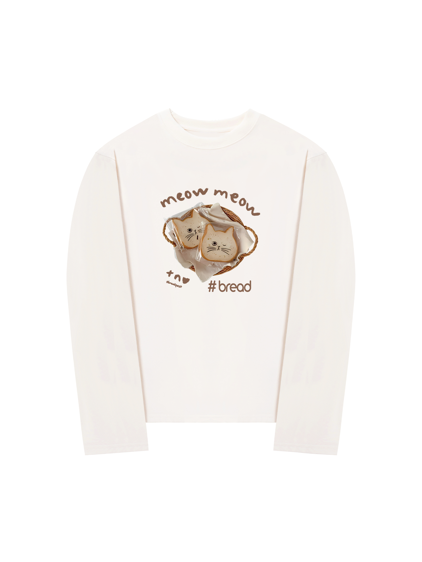 Áo Thun Dài Tay Sweet Pastry Meow Meow Bead