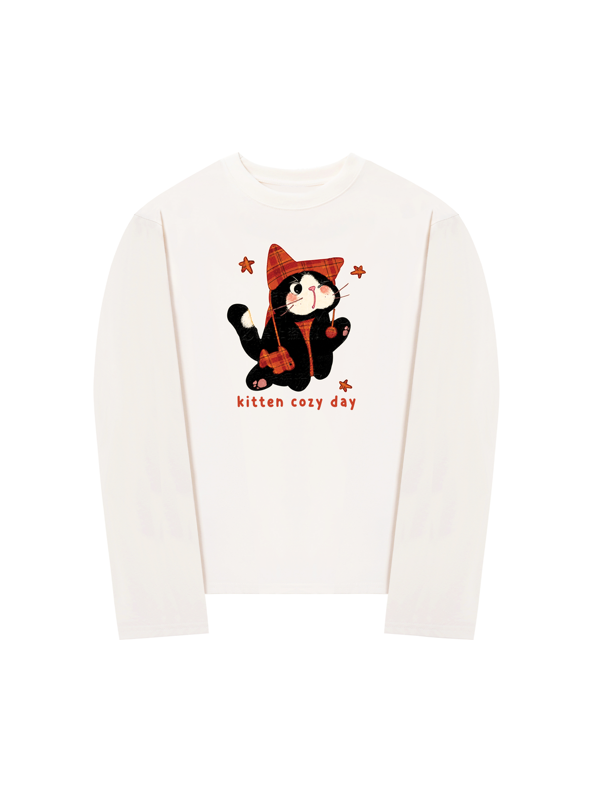 Áo Thun Dài Tay  Kitten Cozy Day