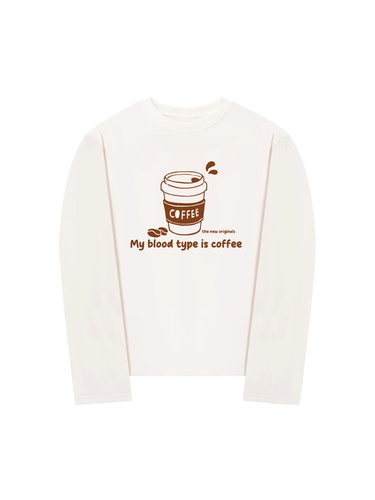 Áo Thun Dài Tay My Blood Type Is Coffee