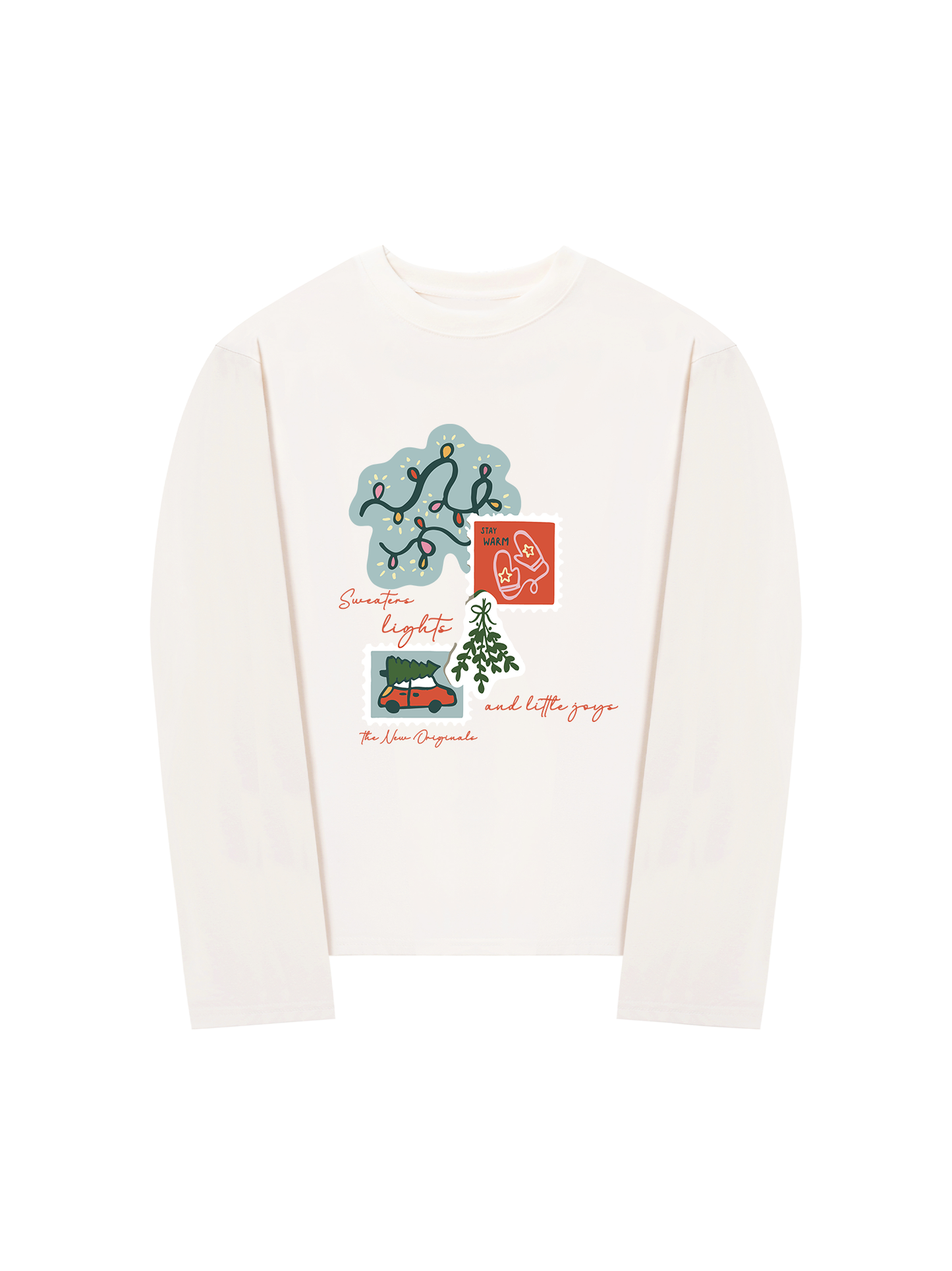 Áo Thun Dài Tay Sweater, lights, and little joy