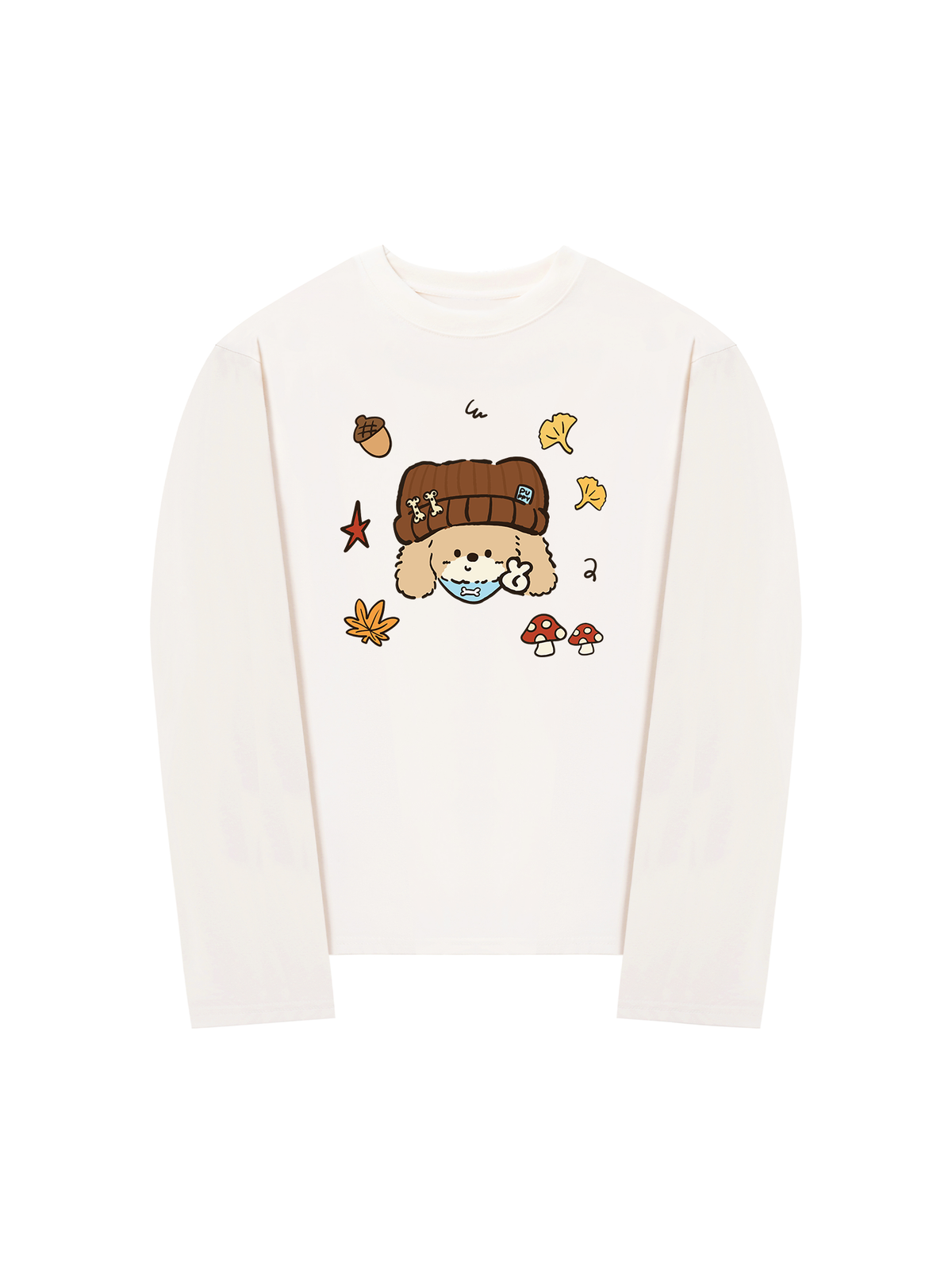 Áo Thun Dài Tay  Cute Puppy Autumn Vibes