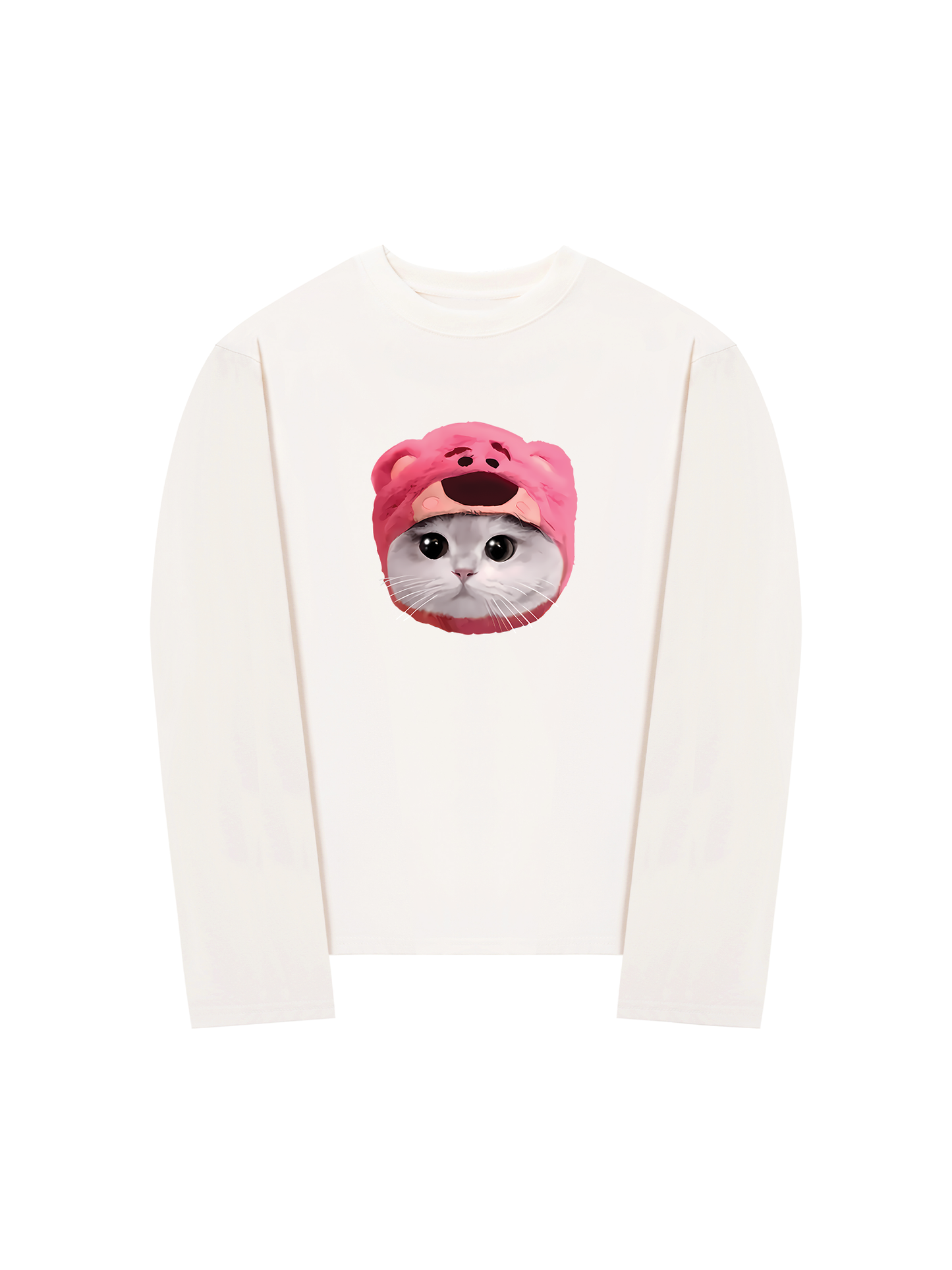 Áo Thun Dài Tay Animal Mood Pink Meow