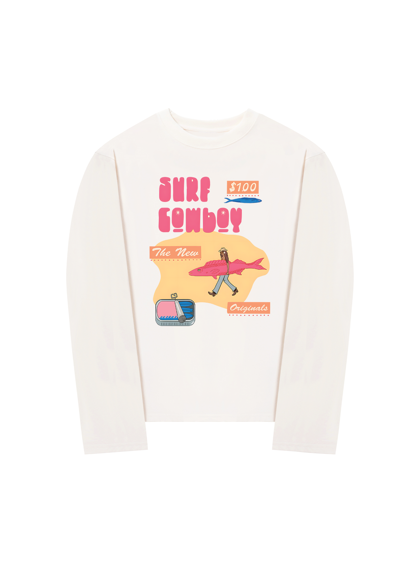 Áo Thun Dài Tay Summer Vibes GoTo Beach Cowboy