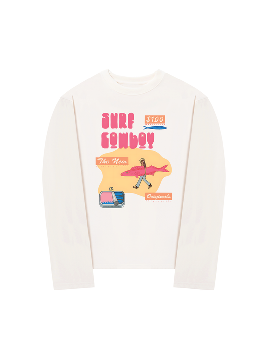 Áo Thun Dài Tay Summer Vibes GoTo Beach Cowboy
