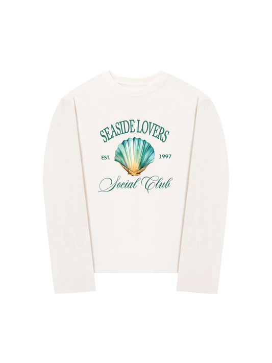 Áo Thun Dài Tay Ocean Seaside Love Green