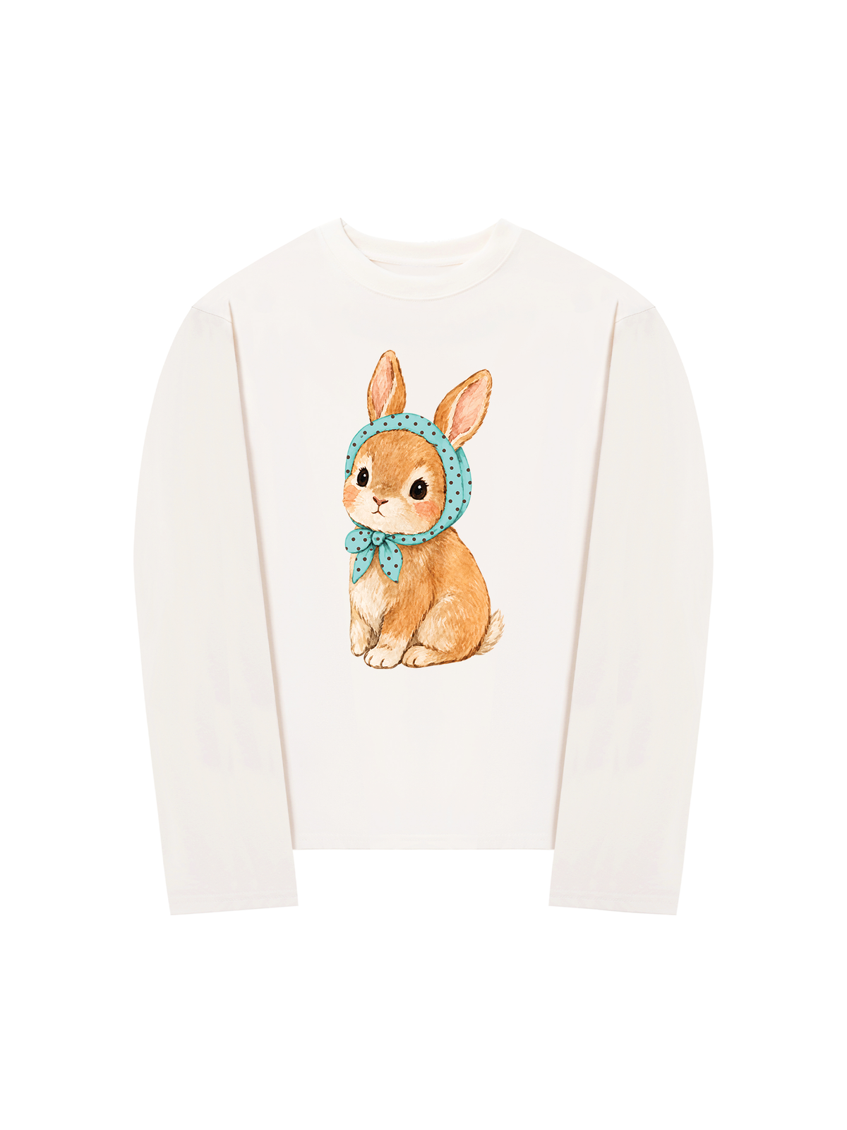 Áo Thun Dài Tay  Blue Tiffany Dotty Bunny