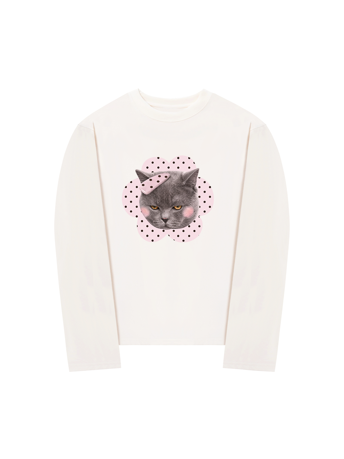 Áo Thun Dài Tay Pinky Cat