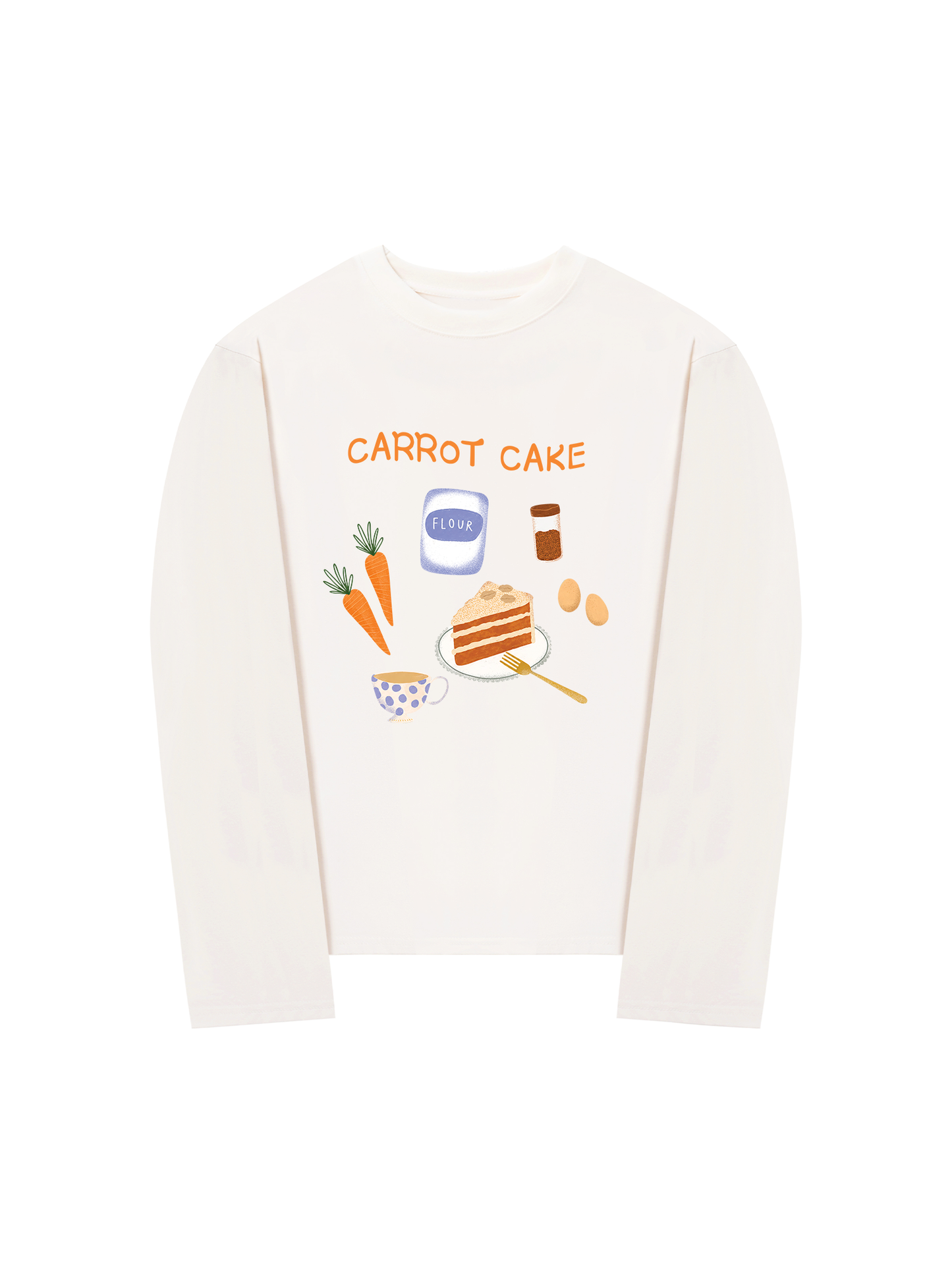Áo Thun Dài Tay Carrot Cake