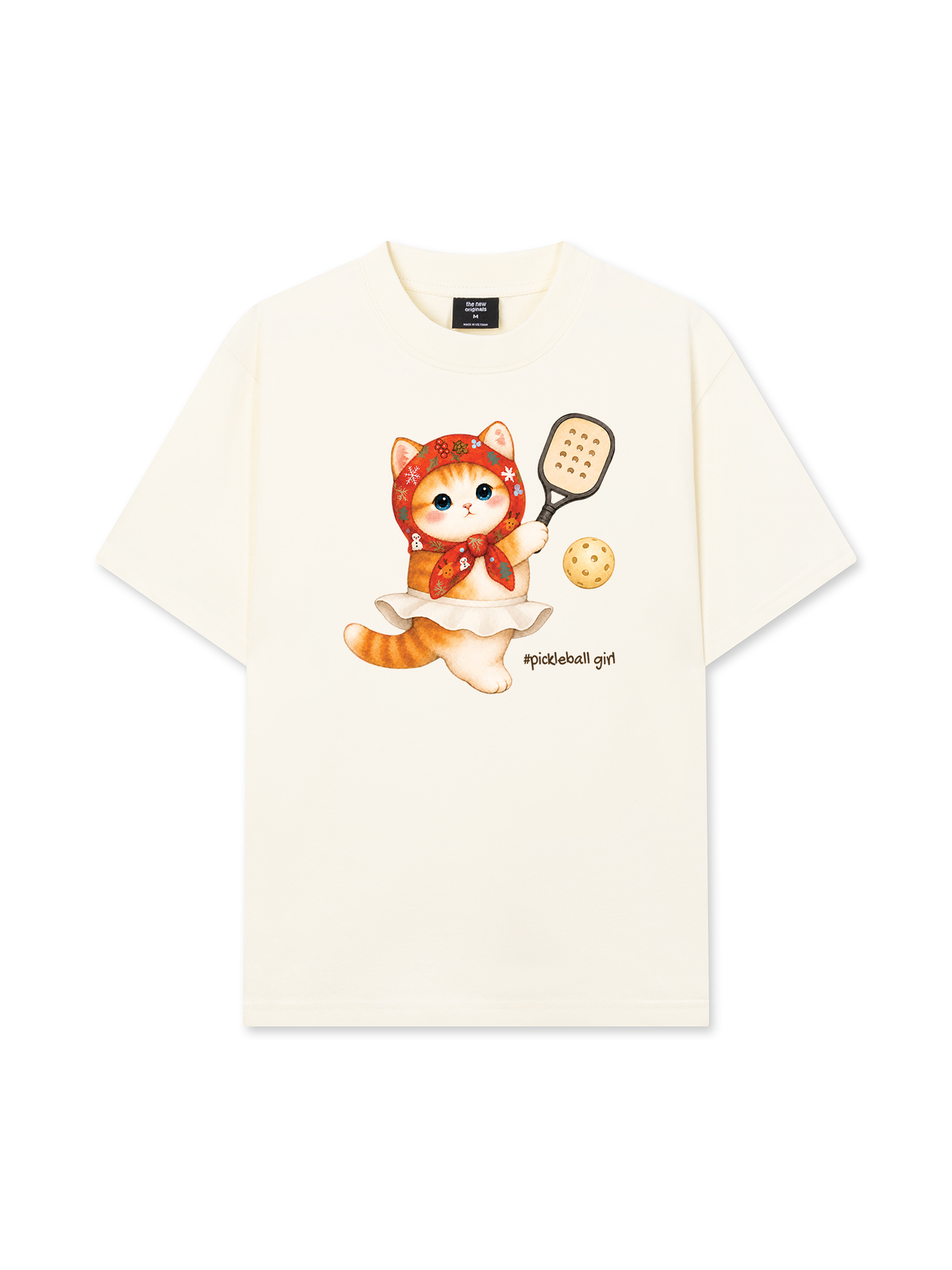 Áo Thun Relaxed Fit Pickleball Girl Meow