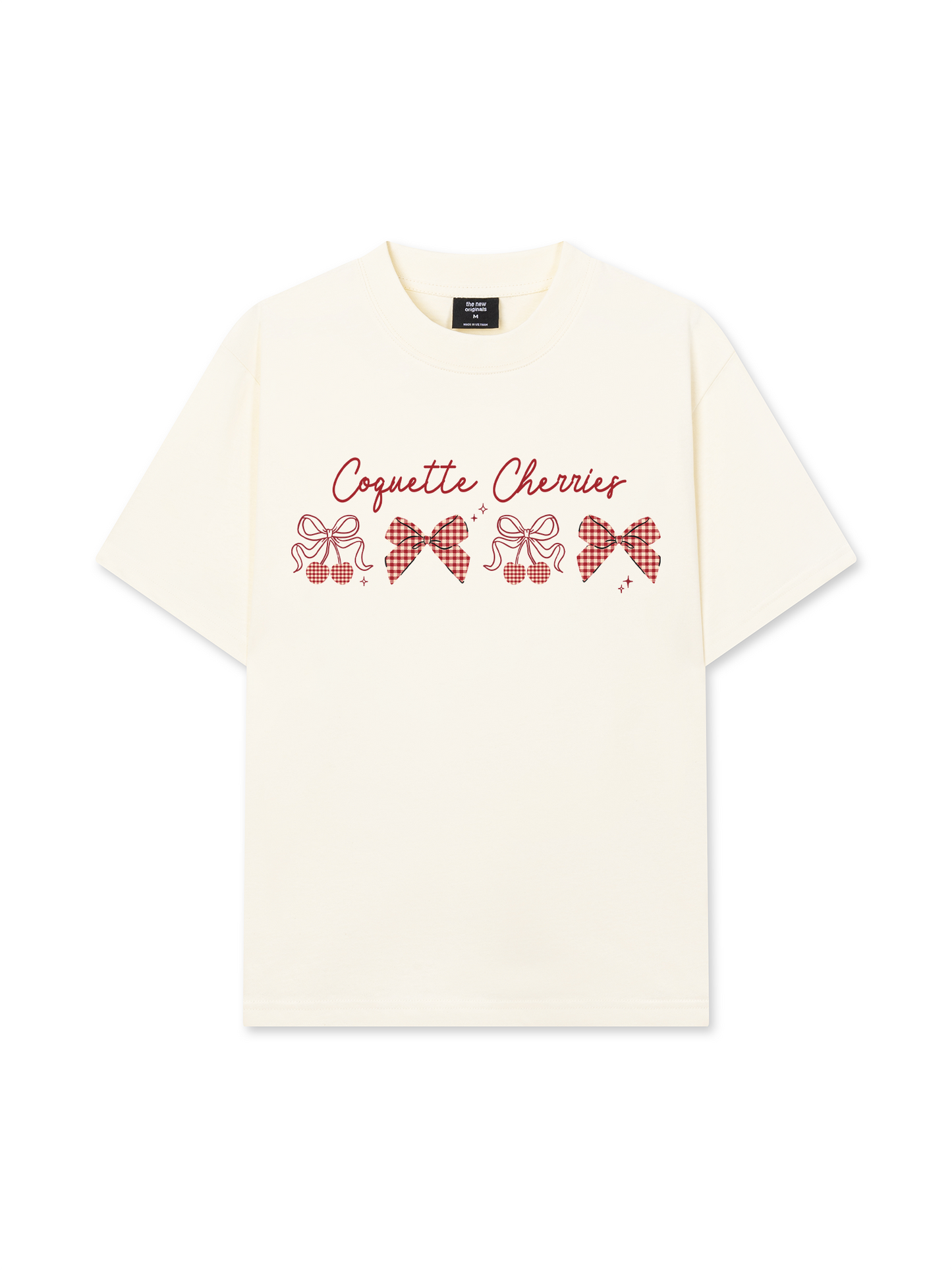 Áo Thun Relaxed Fit Daily Cuties Coquette Cherries