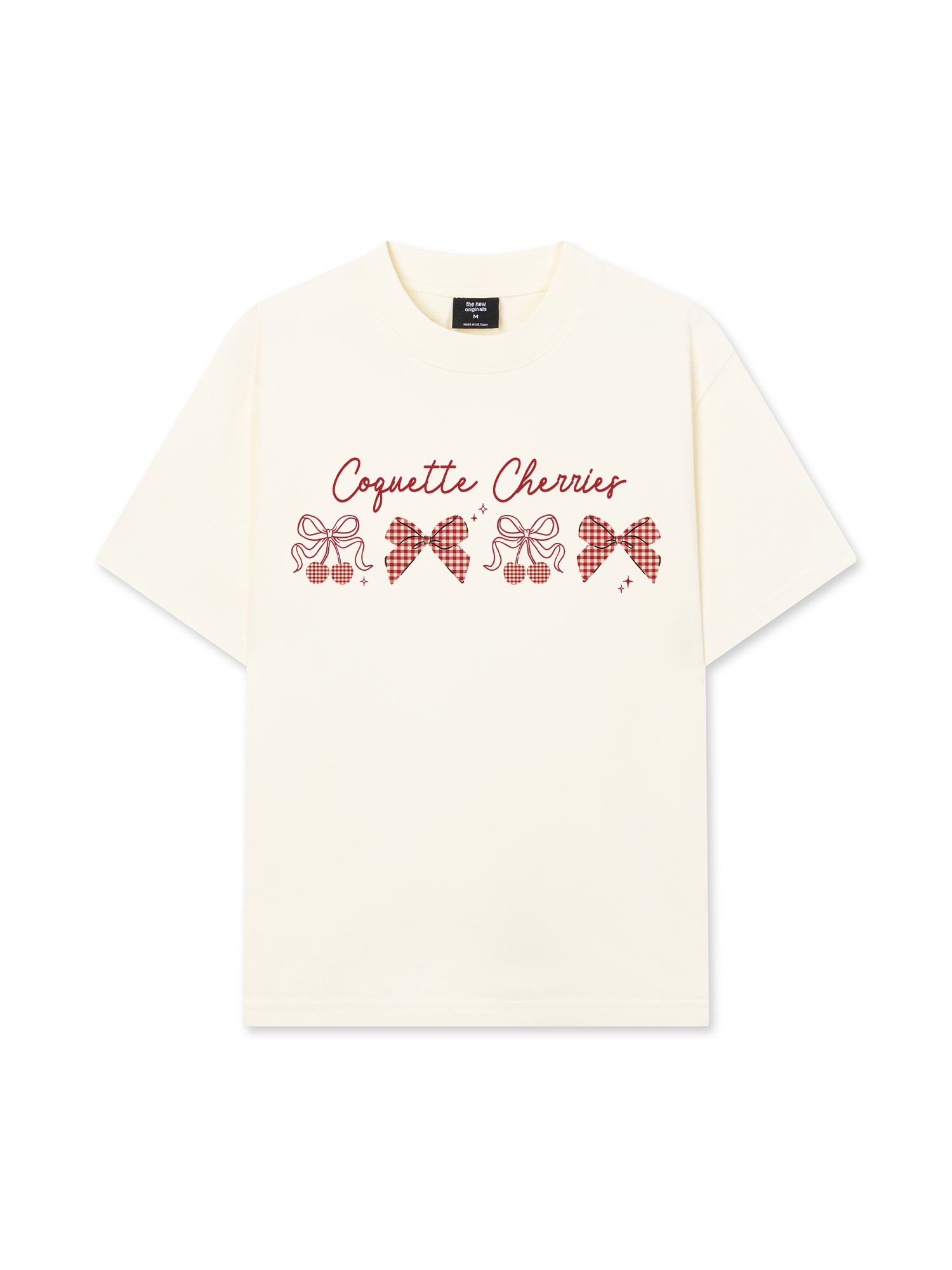 Áo Thun Relaxed Fit Daily Cuties Coquette Cherries