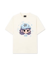 Áo Thun Relaxed Fit Beret Hat Girl